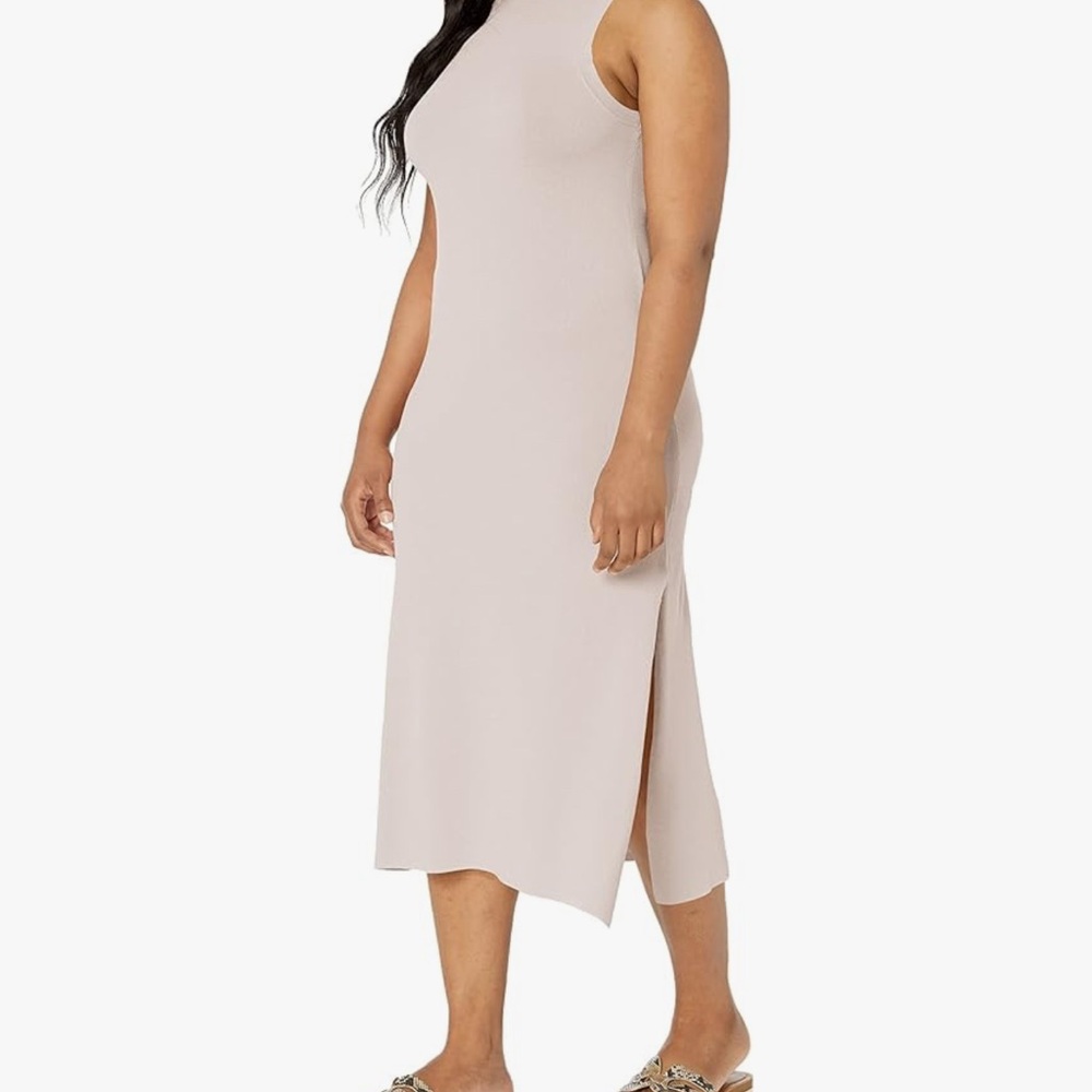 Chic Sleeveless Light Purple Midi Dress